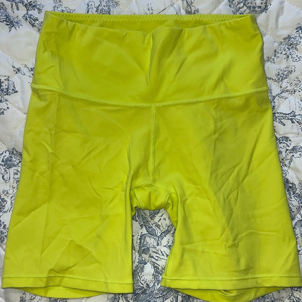 Skims size small neon yellow biker shorts